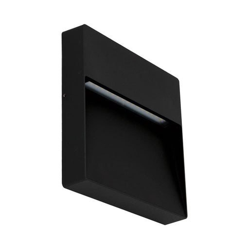 Buy Outdoor Step Lights Australia Zeke Square Outdoor Step Light Black Aluminium 5000K - 19517
